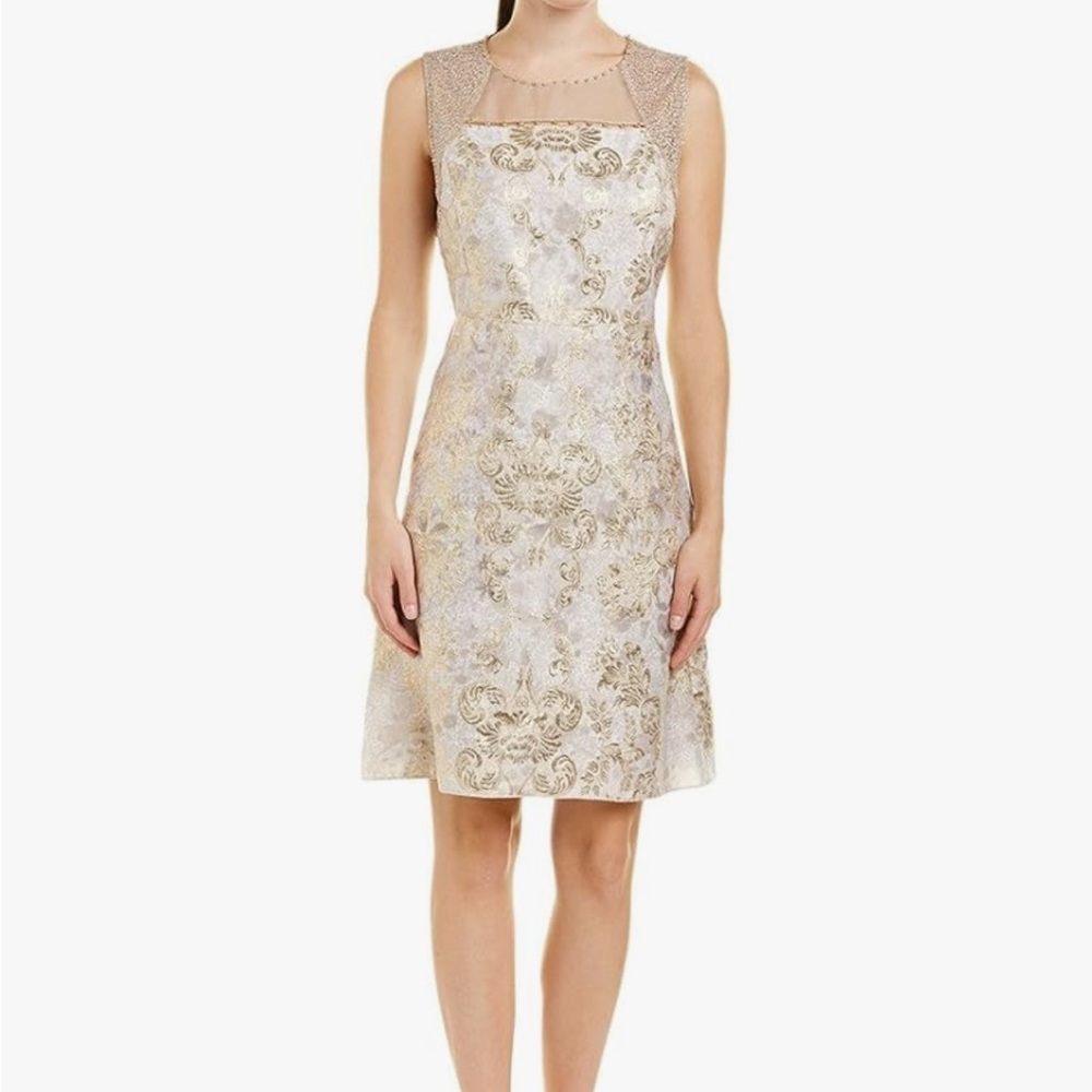 Elie Tahari Gold Dress / Size 8 / great condition